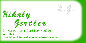 mihaly gertler business card